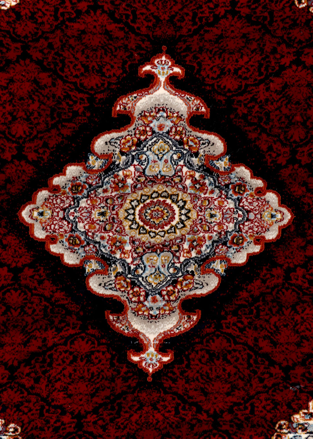 Persian Crimson Star Medallion Rug