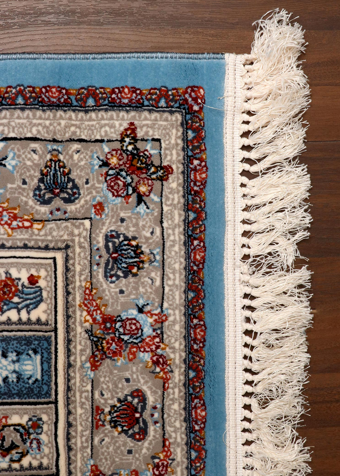 Traditional Persian Qum-Style Rug