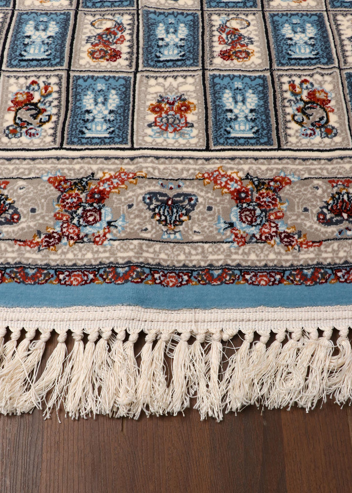 Traditional Persian Qum-Style Rug