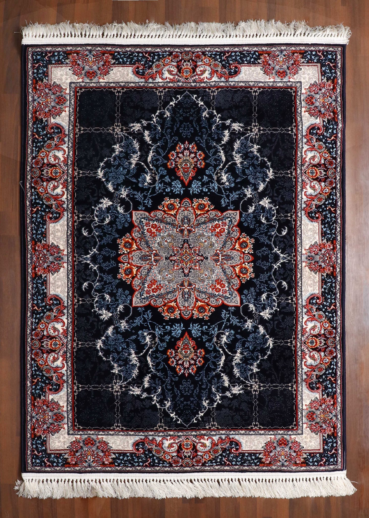 Midnight Bloom Persian Rug