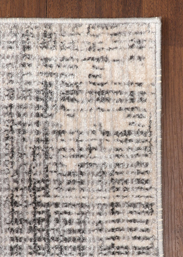 Turkish Contemporary Medallion Machine-Made Rug in Beige and Gray