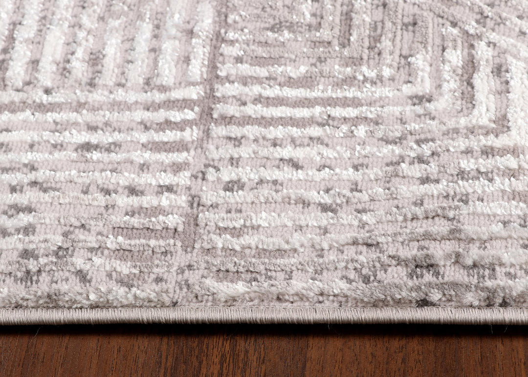 Turkish Contemporary Machine-Made Rug in Spanish Gray Color