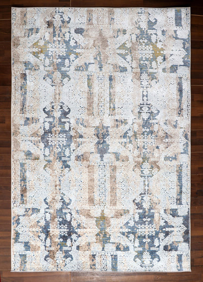 Turkish Geometric Boho-Inspired Rug in Multicolor