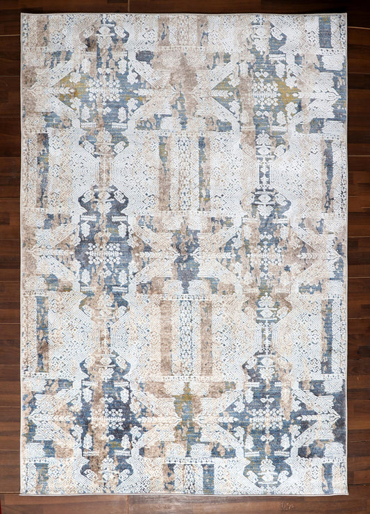 Turkish Geometric Boho-Inspired Rug in Multicolor