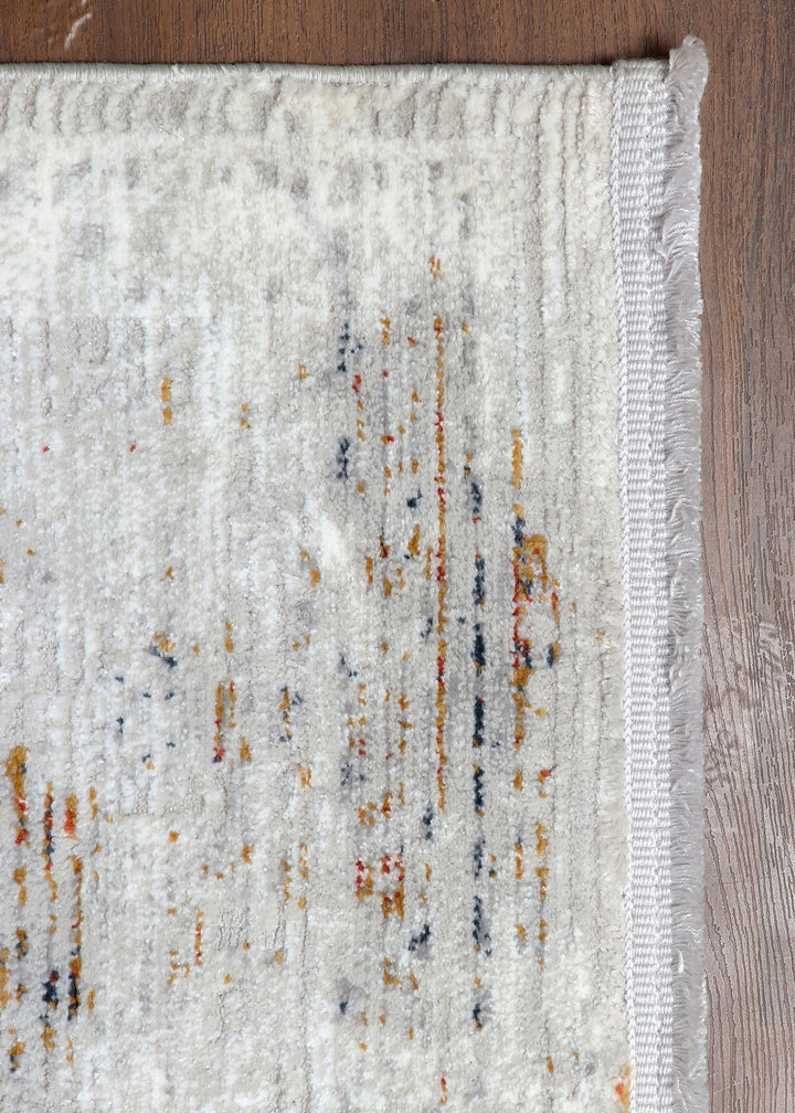 Turkish Contemporary Distressed Abstract Machine-Made Rug