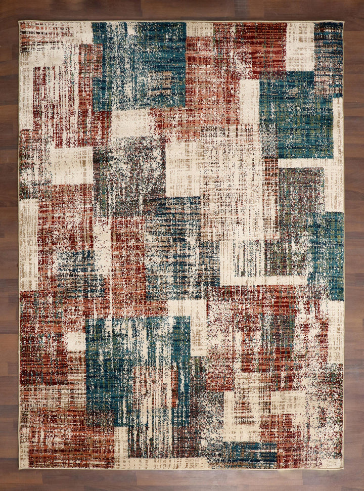 Turkish Modern Multicolor Patchwork Rug