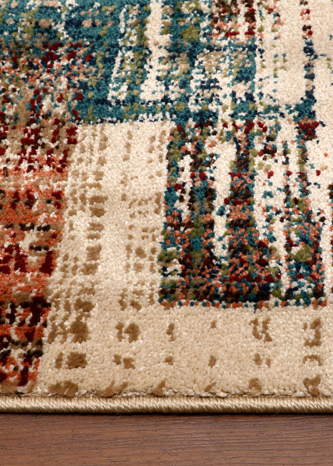 Turkish Modern Multicolor Patchwork Rug