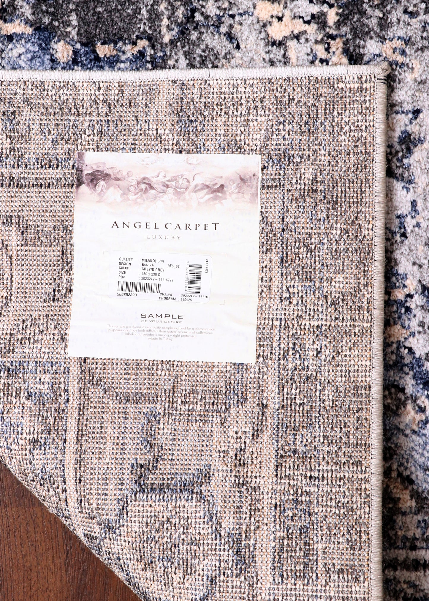 Antique-Style Turkish Medallion Rug – Stone Grey & Ivory Finish