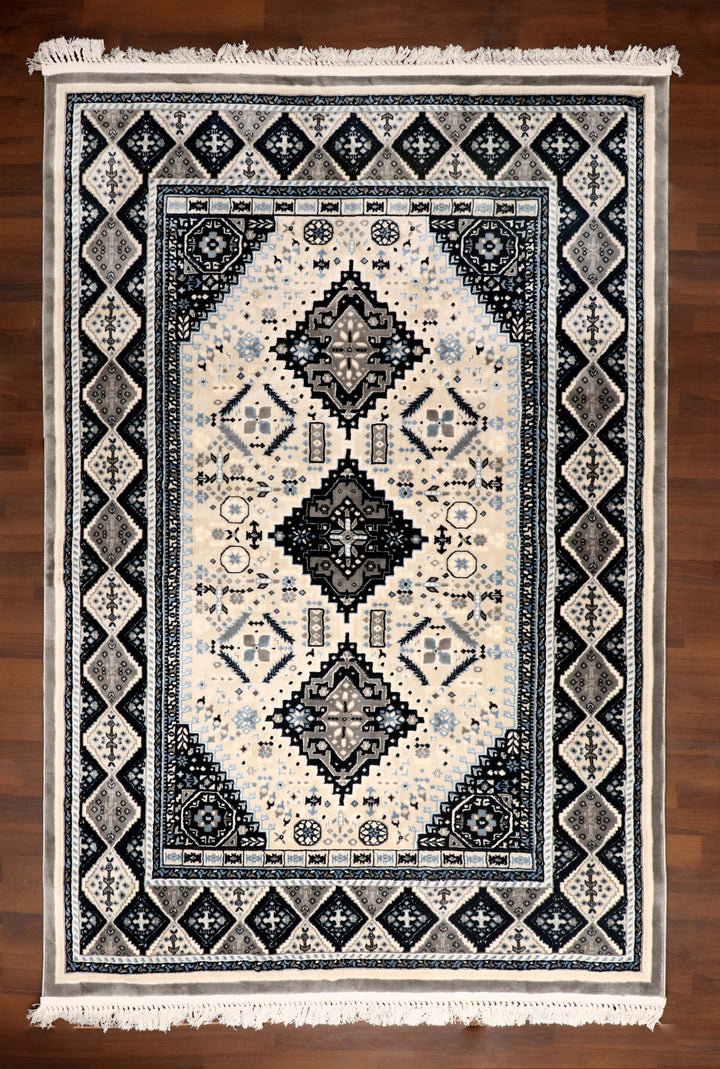 Traditional Turkish Tribal Diamond Rug