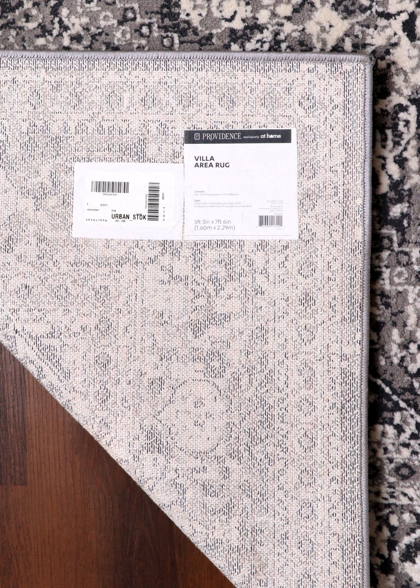 Vintage Turkish Medallion Rug – Distressed Grey Classic Design