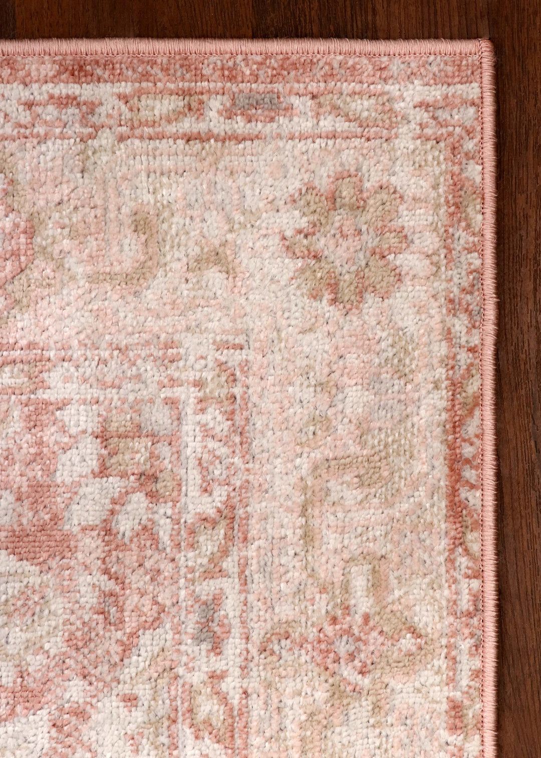 Turkish Rustic Blush Oriental-Inspired Design Rug