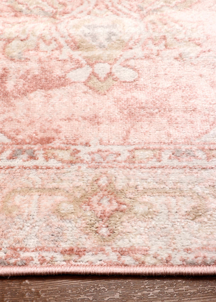 Turkish Rustic Blush Oriental-Inspired Design Rug