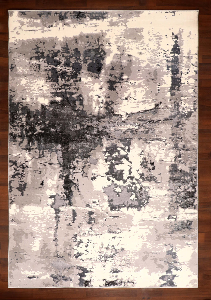 Turkish Modern Abstract Gray & Charcoal Rug