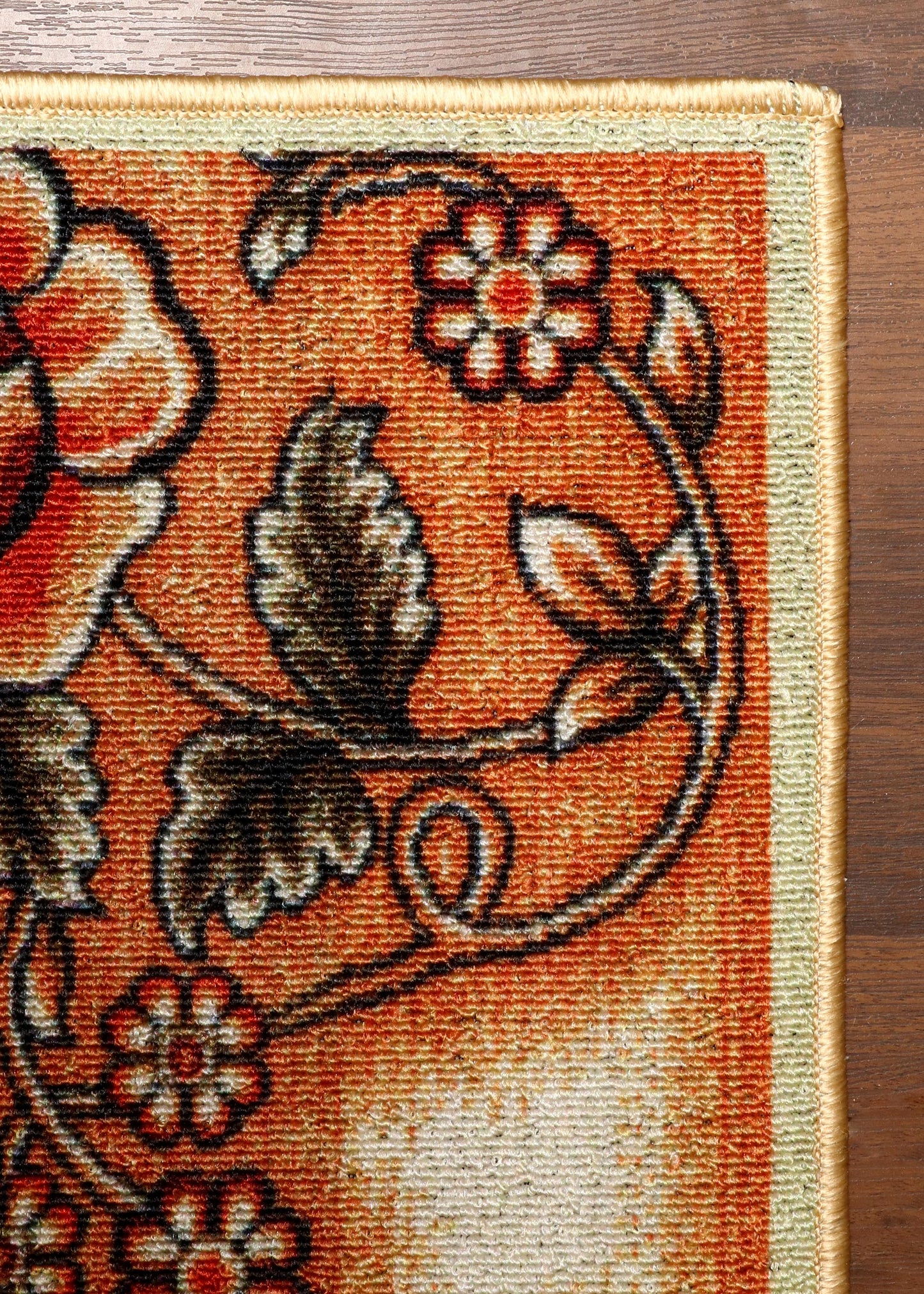 Swirling Elegance Multicolor Medallion Rug - Felt Backing