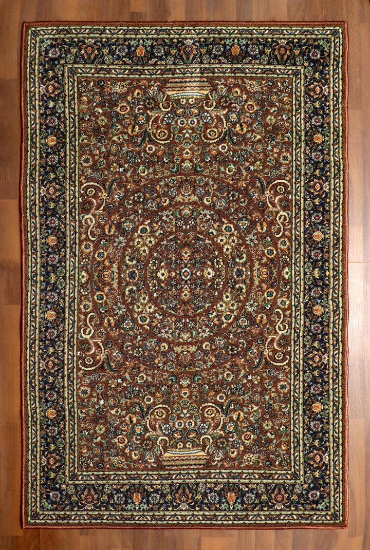 Classic Persian-Style Multicolor Rug - Felt Backing