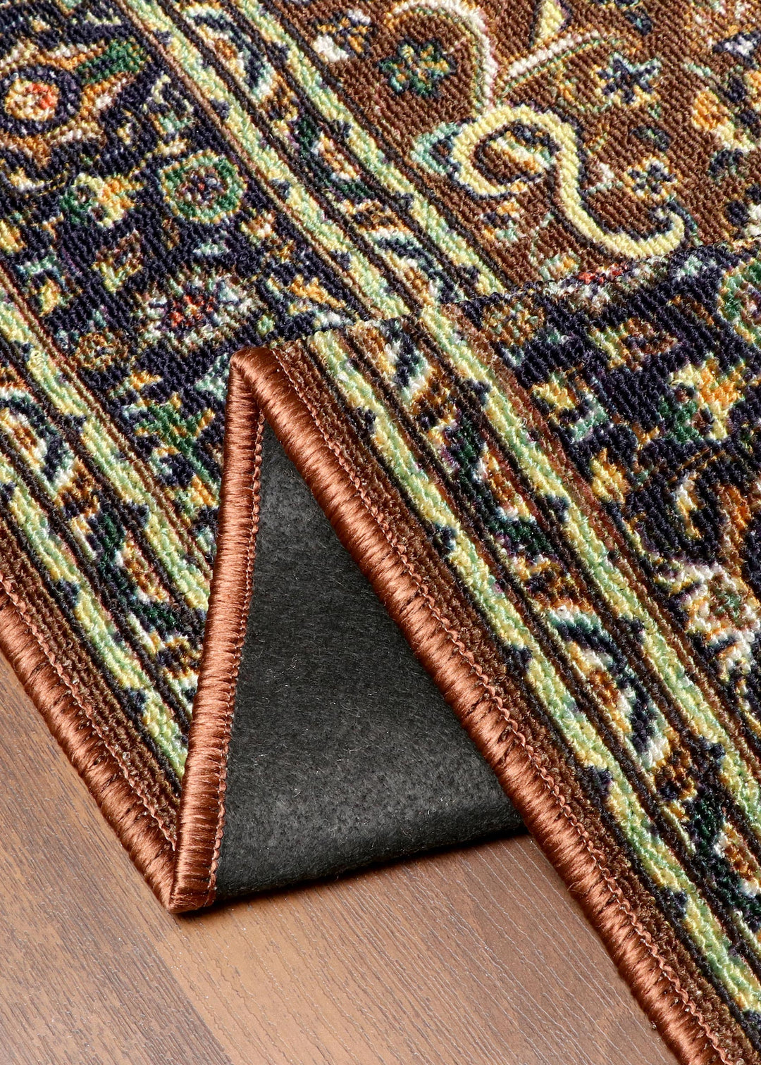 Classic Persian-Style Multicolor Rug - Felt Backing