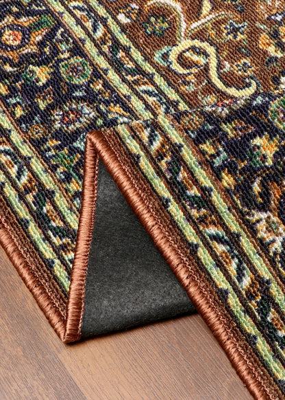 Classic Persian-Style Multicolor Rug - Felt Backing