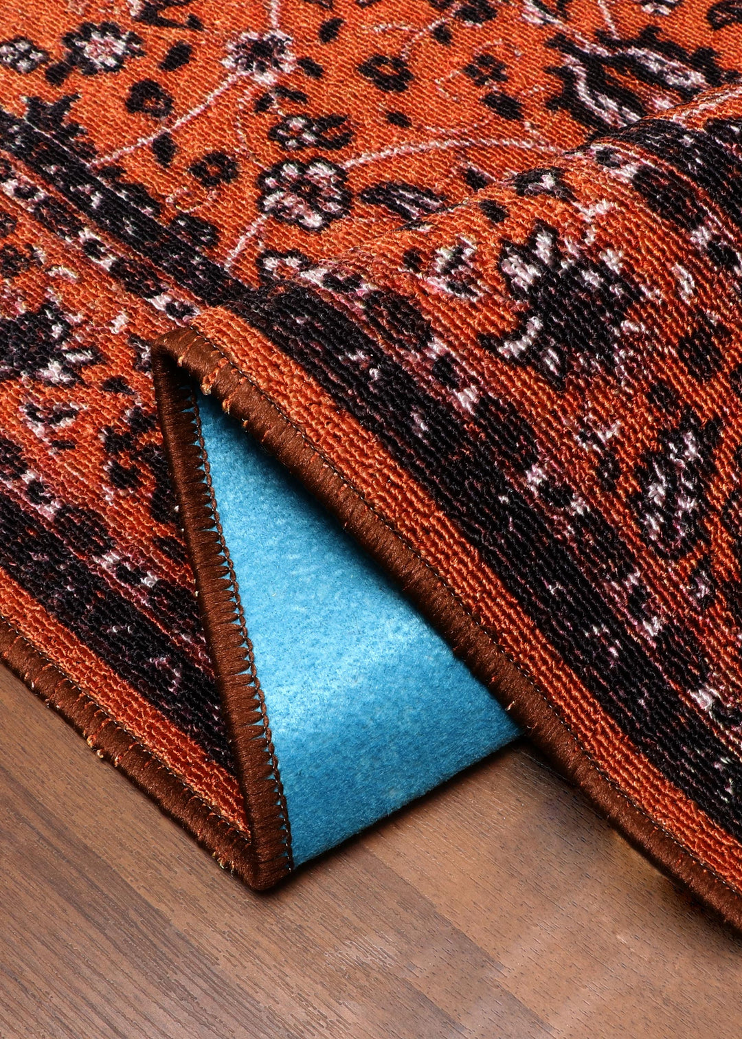 Persian-Style Multicolor Rug - Felt Backing