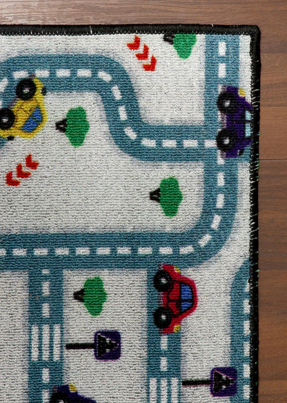 Racing Tracks Adventure Play Rug for Kids