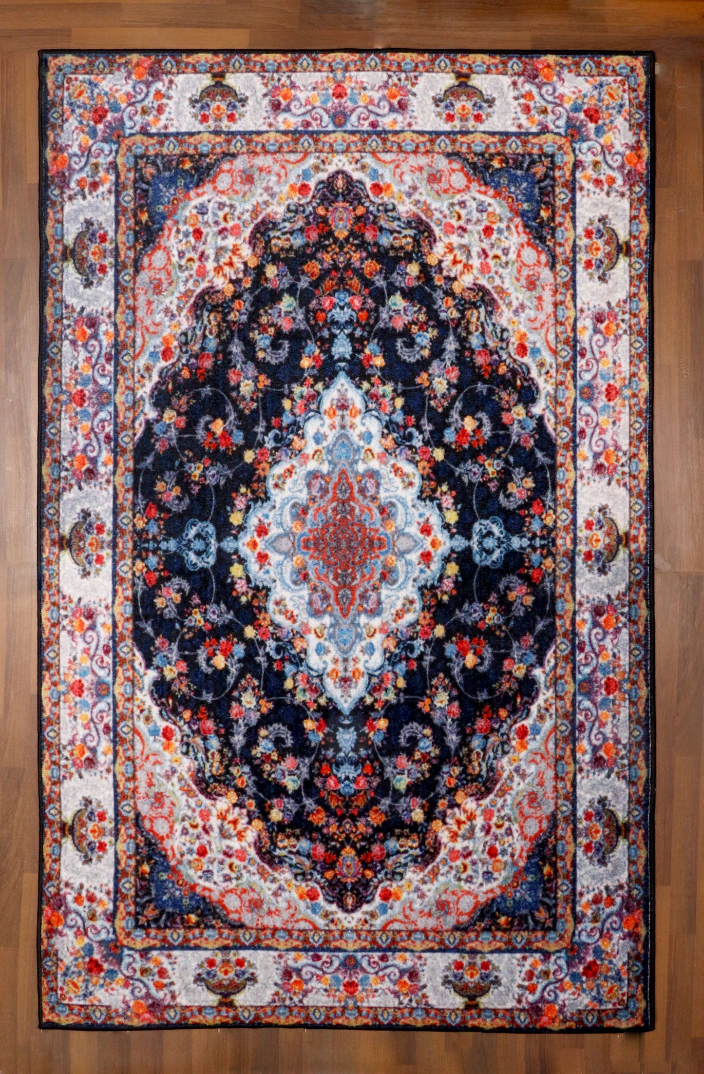 Tuffted Floral Medallion Rug