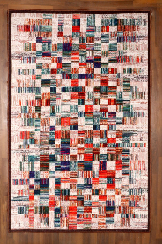 Tuffted Geometric Patchwork Design Rugs