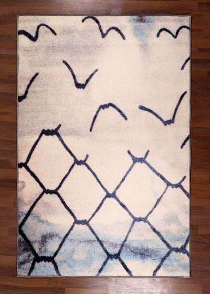 Abstract Azure Impressions Rug