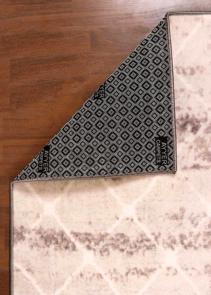 Modern Graphite Trellis Rug