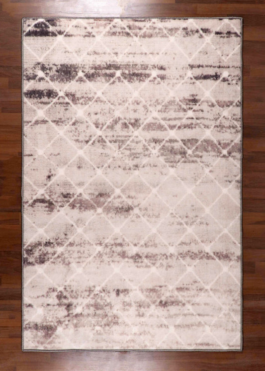 Modern Graphite Trellis Rug