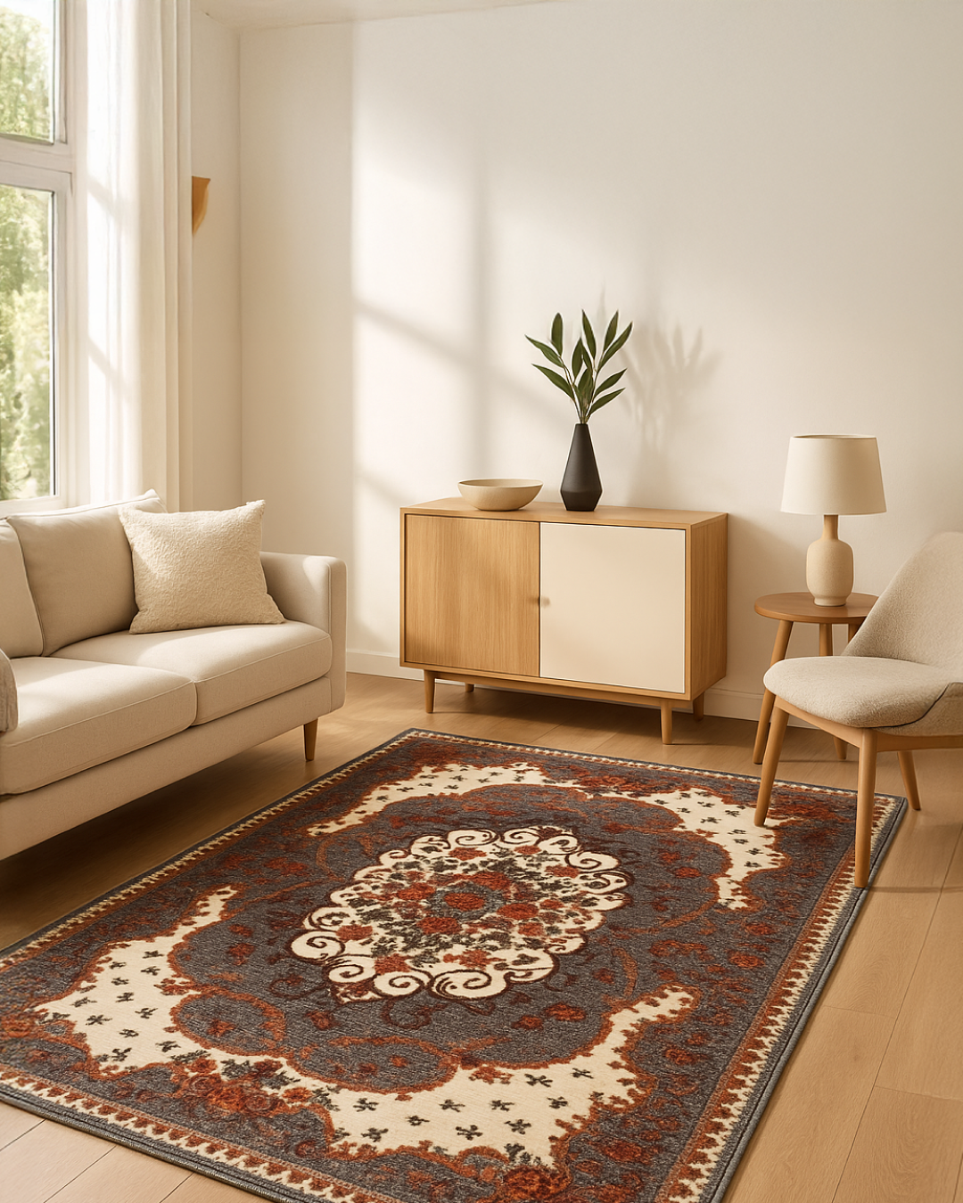 Golden Filigree Grandeur Rug
