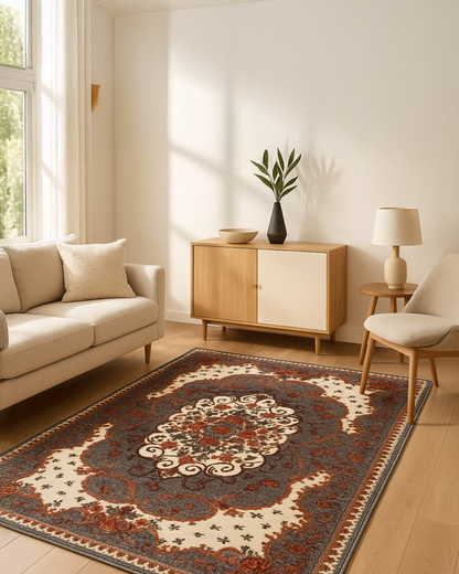 Golden Filigree Grandeur Rug