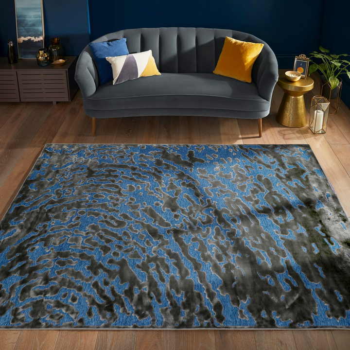 Mystic Blue Waves Rug