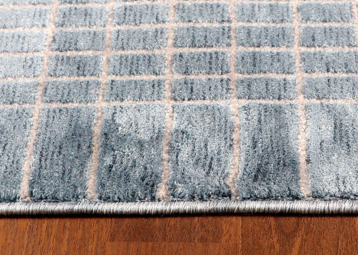 Aqua Gridline Rug