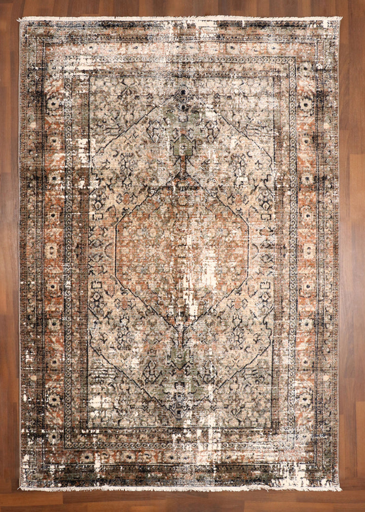 Turkish Rustic Medallion Rug
