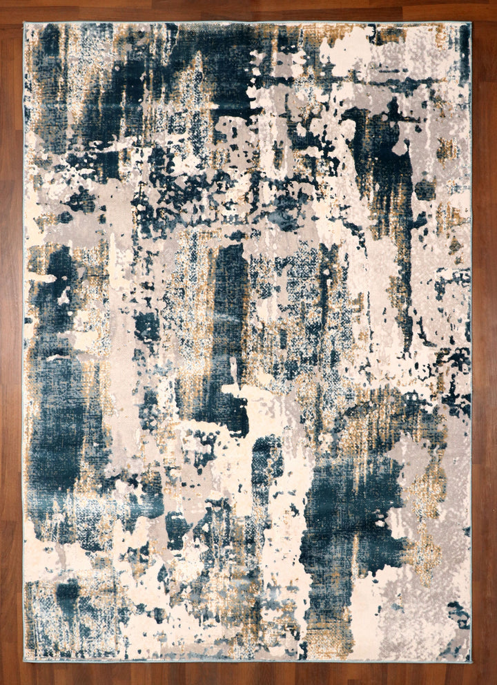 Turkish Ocean Mist Abstract Rug