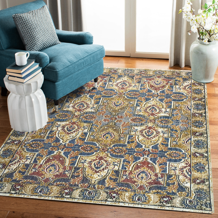 Contemporary Patchwork Tapestry Turkish Rug