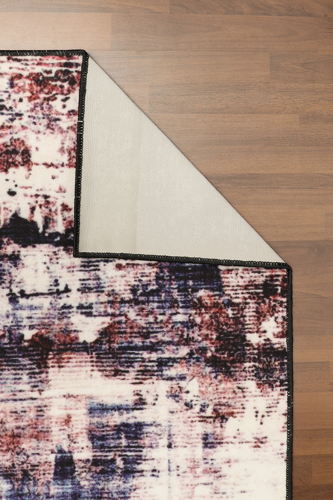 Distressed Multi Color Abstract Print Rug