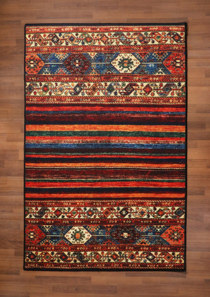 Multi Color Kazak Print Rug