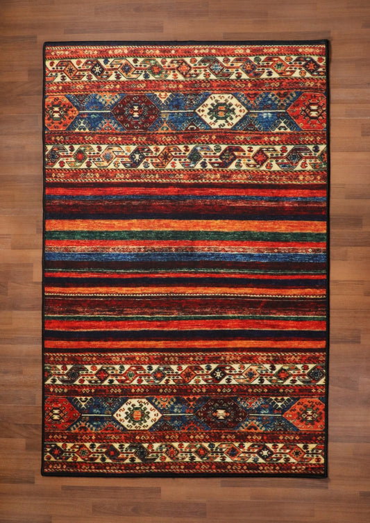Multi Color Kazak Print Rug