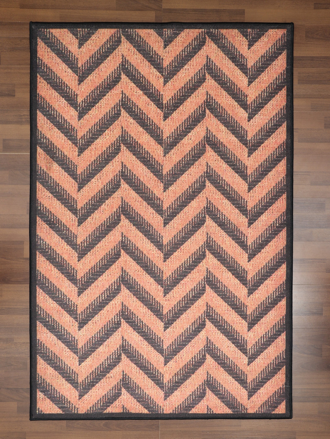 Multi Color Criss Cross Print Rectangle Non Woven Rug with Non Slip TPR Backing For Everyday Use