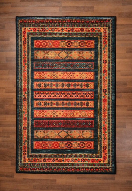 Multi Color Kazak Print Rug