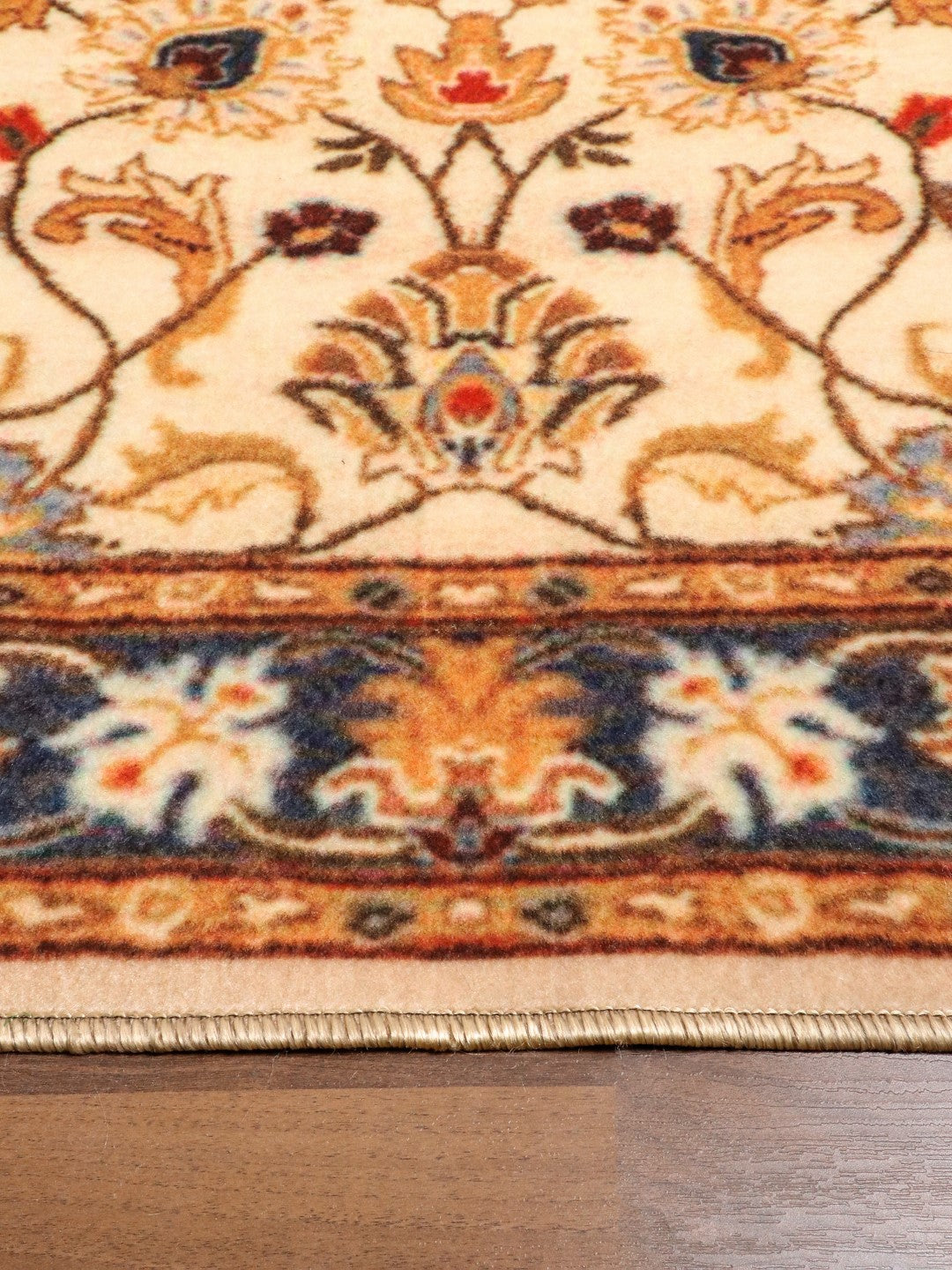 Multi Color Floral Print Rug