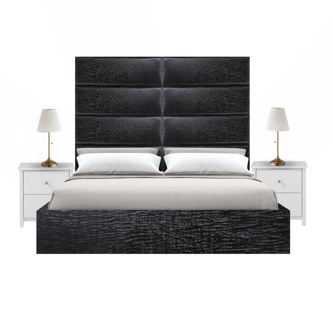 Black Padded Bed Heads - Abeeha Layout - Decorative and Soft Bed Heads