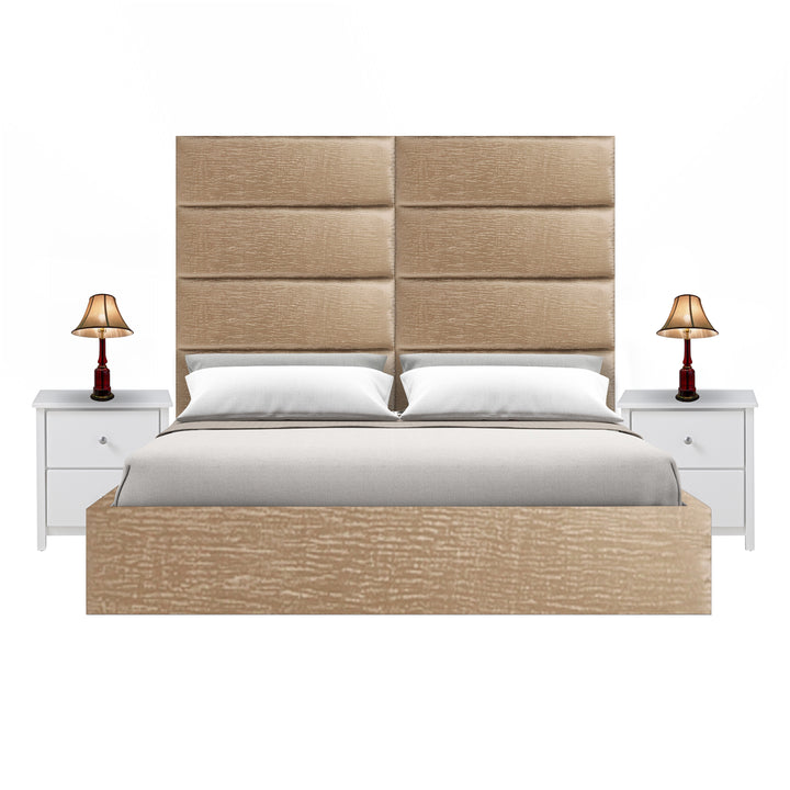 Golden Padded Bed Heads - Namar Layout - Decorative and Soft Bed Heads