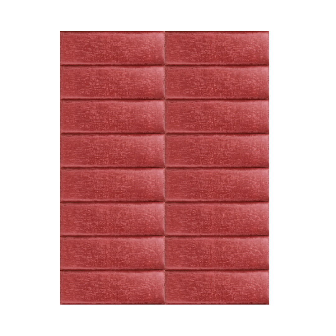 Rose Red Padded Wall Panels - Kayshan Layout - Decorative and Soft Bed Heads
