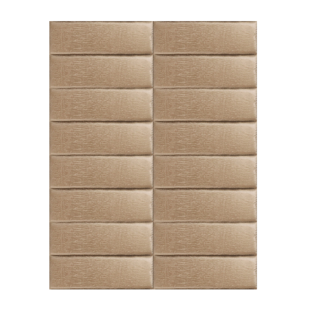 Golden Padded Wall Panels - Parsa Layout - Decorative and Soft Bed Heads