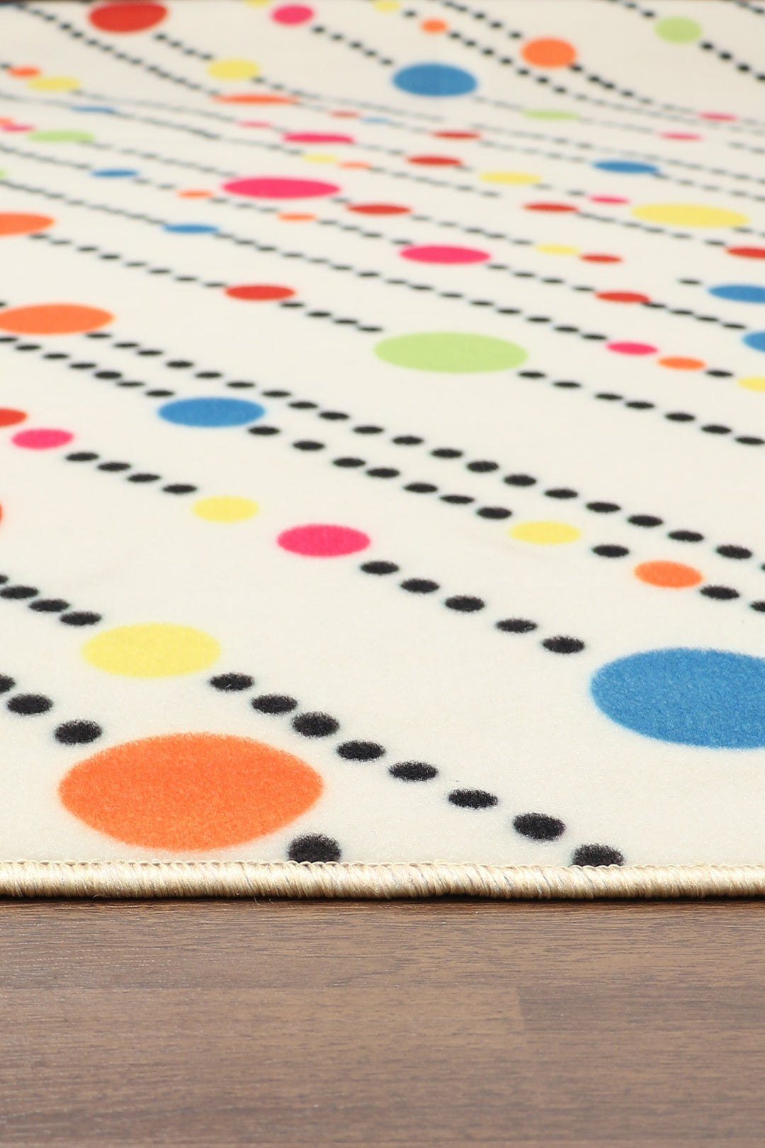 Beige with Multi Color Print Rug