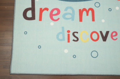 Multi Color Submarine Drawing Print Rug