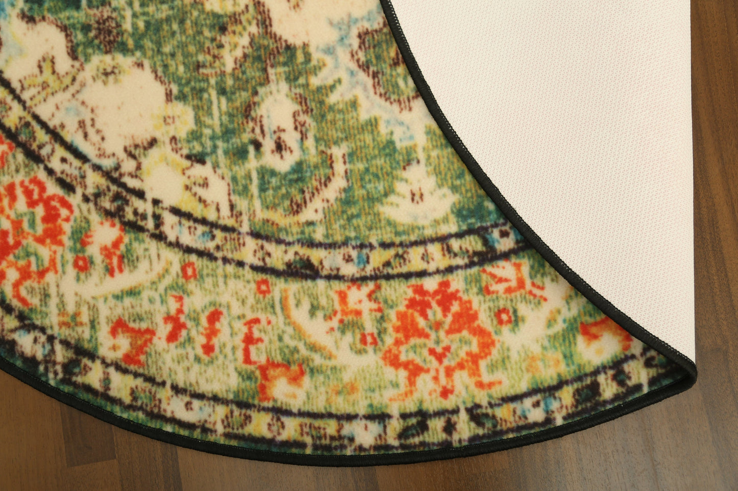 Multi Color Floral Print Rug