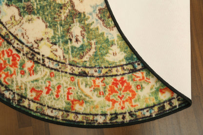 Multi Color Floral Print Rug