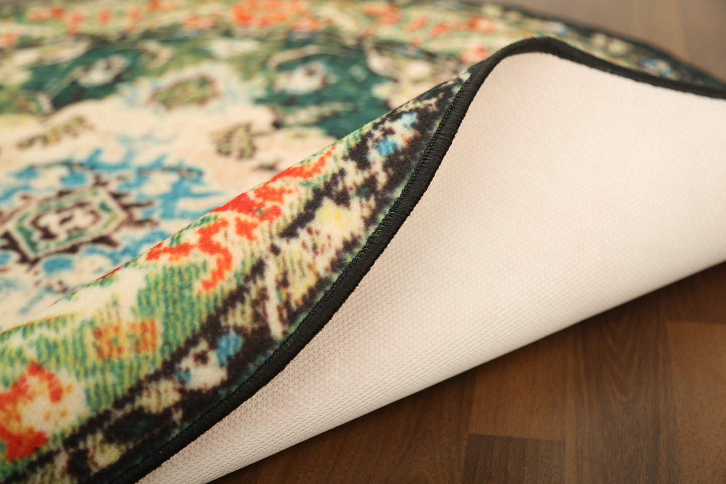 Multi Color Floral Print Rug